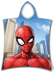 Badeponcho - Børnehåndklæde - Spiderman Jump- 50x115 cm - 100% Bomuld